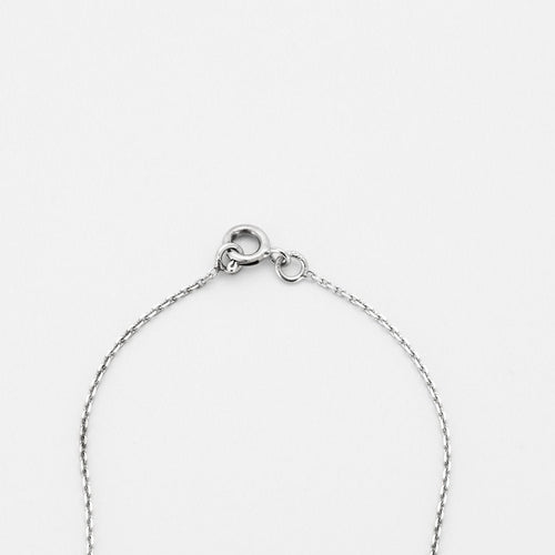 Collier Collier or blanc 18 carats sertie d'un diamant princesse 58 Facettes