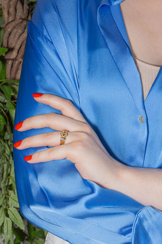 Bague 54 Bague  Or jaune Diamant, Saphir 58 Facettes 3804083CN