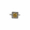 Bague 53 Bague en platine 850, diamants et saphir jaune naturels 58 Facettes CAE-RI-CSS-PLYSD