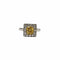 Bague Bague en platine 850, diamants et saphir jaune naturels 58 Facettes CAE-RI-CSS-PLYSD