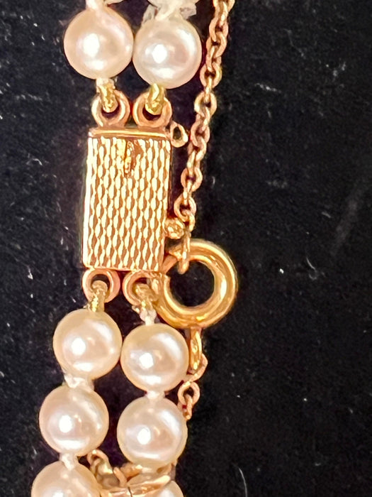 Collier Collier 2 Rangs Perles De Culture Fermoir Or 58 Facettes