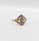 Bague 52 Bague antique diamants taille roses en or 18k monture fleurie 58 Facettes A06398