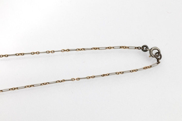 Collier Collier négligée ancien en or jaune 14k avec améthystes et perles 58 Facettes 11725