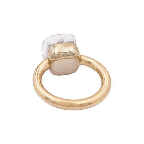 Bague 48 Bague Pomellato, collection "Nudo Classic", or rose et topaze blanche. 58 Facettes 34966