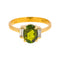 Bague 53 Bague Or jaune Tourmaline, Diamant 58 Facettes 4309977CN