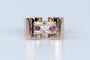 Bague 57 Bague Tank en or rose 18 carats 58 Facettes BGTKEV26