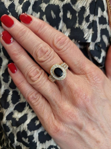 Bague 62 Bague 2 ors, saphir, diamants 58 Facettes 091491