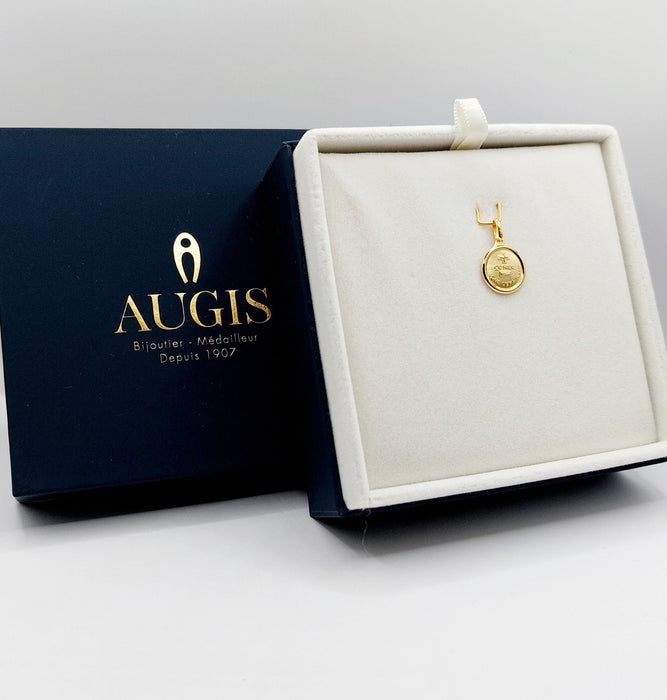 Pendentif AUGIS - Pendentif médaille d'amour or  "+ qu'hier - que demain" - L'Originale Mini 58 Facettes J10386X000