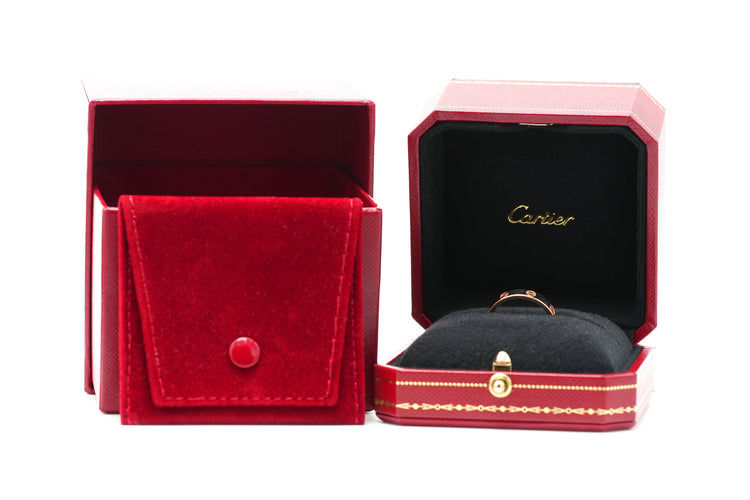 Bague 56 Cartier - Bague Love en or rose 18k et diamant taille brillant 58 Facettes 23266