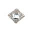 Bague 54 Bague en platine avec aigue-marine et diamants 58 Facettes