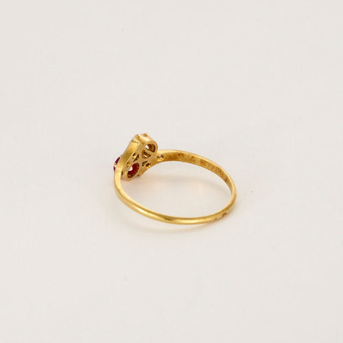 Bague 60 Bague l'intemporelle en or jaune, or blanc, rubis, diamants et perle de culture 58 Facettes LP1274/BET