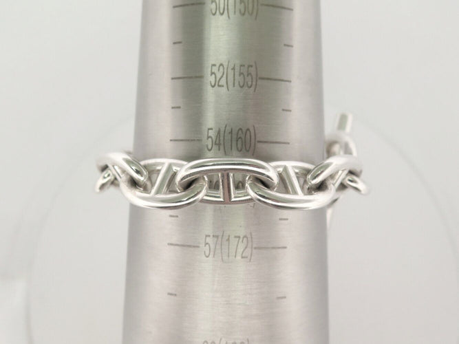 bracelet HERMES chaine d'ancre tgm 12 maillons 16.5 cm argent massif 925