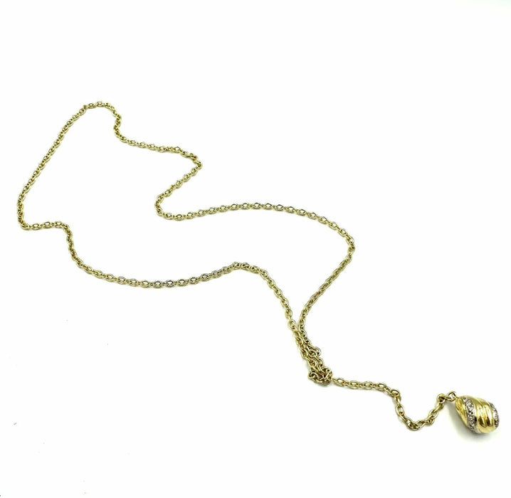 Collier CARTIER. Collier vintage or jaune et diamants 58 Facettes