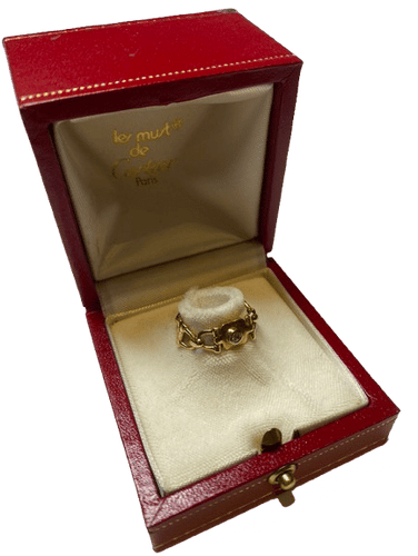 Bague 47 CARTIER VINTAGE - BAGUE SOUPLE OR JAUNE DIAMANT 58 Facettes