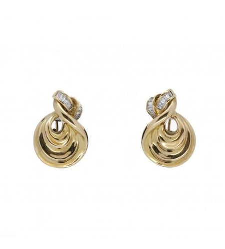 Boucles d'oreilles Boucles d'oreilles - Or jaune et diamants 58 Facettes 160188R
