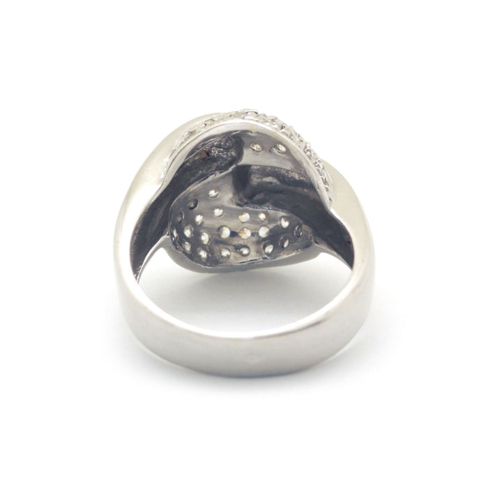 Bague 58 Bague or blanc et diamants 58 Facettes 170127R