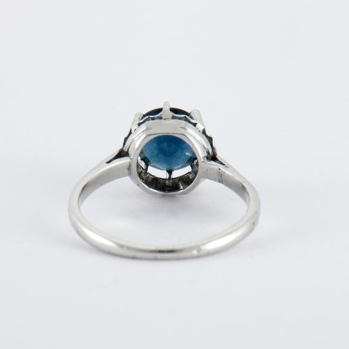 Bague 51 Bague Saphir Or Blanc Platine 58 Facettes