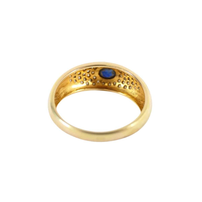 Bague 60 Bague Jonc en or jaune, saphir et diamants 58 Facettes B11