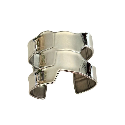 Bracelet HERMÈS - Bracelet manchette "Niloticus Eclat" - en argent 58 Facettes