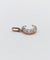 Pendentif croissant de lune en or rose 18k et platine, diamants taille roses