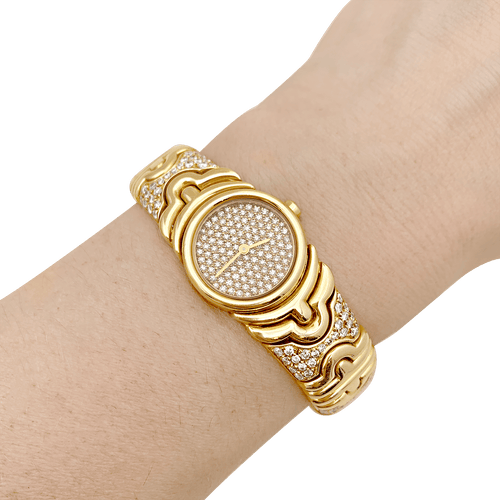 Montre Montre Bulgari,"Parentesi", en or jaune, diamants. 58 Facettes 34553