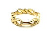 Bague 57 HERMES. Bague vintage or jaune 18K 58 Facettes