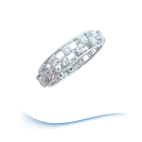 Bague 50 Bague Alliance or blanc diamants 58 Facettes AA 1696