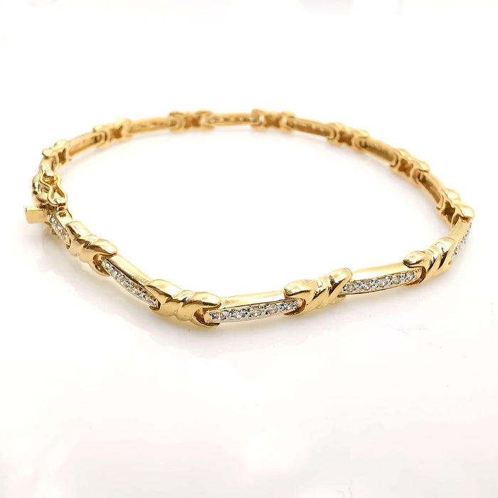 Bracelet Bracelet en or jaune diamants 58 Facettes