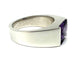 Bague 55 CARTIER. Collection "Tank", bague or blanc et améthyste 58 Facettes