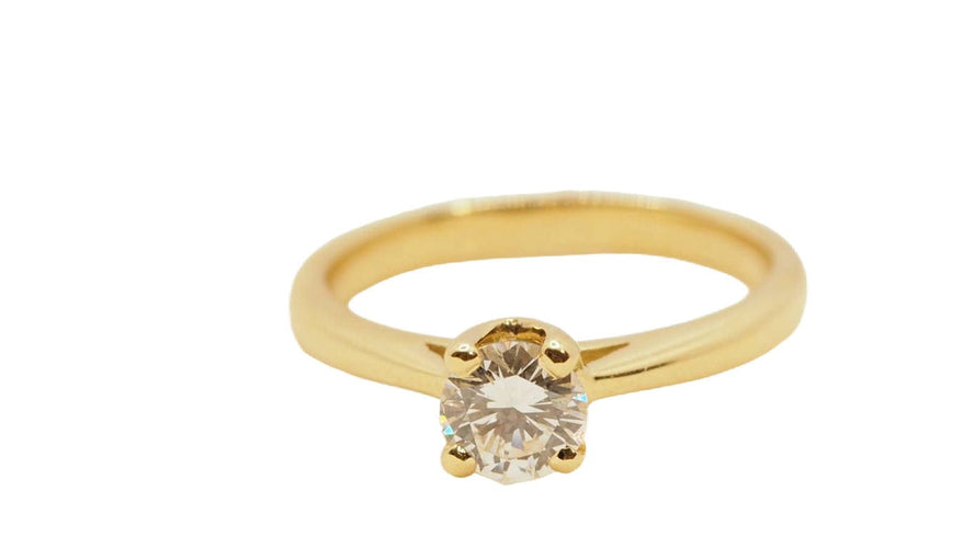 Bague 52 Bague solitaire en or jaune et diamant 58 Facettes 30180