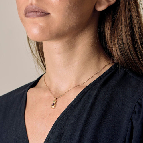 Pendentif Pendentif Hibou en or jaune, améthyste et émeraudes 58 Facettes REU0794X2