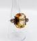 Bague 56.5 Ancienne bague or jaune et argent, citrine, diamants taille ancienne (circa 1880) 58 Facettes A05831