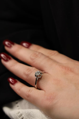 Bague Solitaire Or blanc Diamant