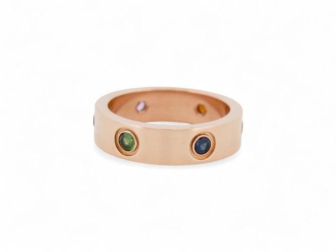 Bague 55 bague CARTIER love t55 en or 18k pierres saphir grenat amethyste 58 Facettes 271117