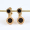 Boucles d'oreilles BULGARI - Boucles d'oreilles Bulgari en or jaune et onyx 58 Facettes 126202