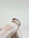 Bague 58 Bague or blanc rubis 1,40 ct et diamants 58 Facettes