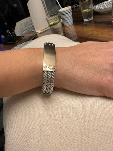 Bracelet Bracelet en or jaune et argent 58 Facettes