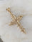 Pendentif Pendentif croix filigrané en or jaune 18k et rubis 58 Facettes
