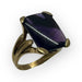 Bague 58.5 Bague or jaune pierre violette 58 Facettes 149049929