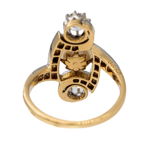 Bague 50 Bague Or jaune, Or blanc Perle, Diamant 58 Facettes 2845395CN