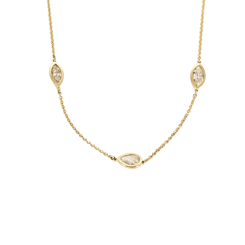 Collier Collier en or jaune et diamants 58 Facettes LJBAV6