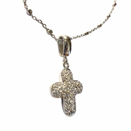 Collier TOUS - Pendentif croix avec diamants et chaîne 58 Facettes Q358B(114)