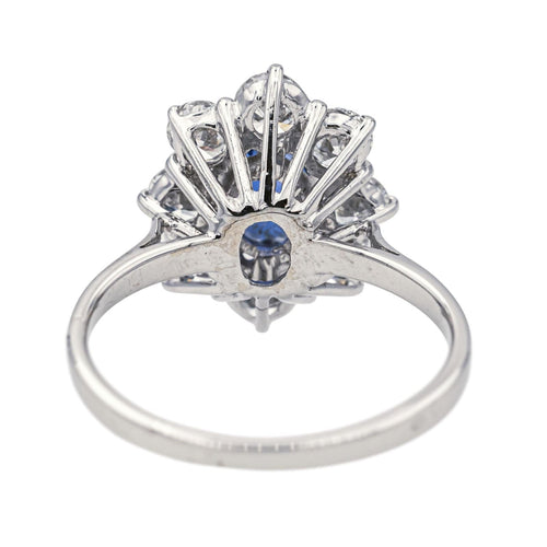 Bague 52 Bague Pompadour Or blanc Saphir, Diamant 58 Facettes 3884540CN