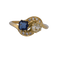 Bague 55 Bague victorienne en or jaune 18 carats, saphir et diamants 58 Facettes AN559