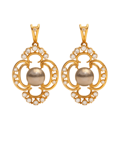 Pendentif Vitu Luxury Or jaune 18K Perle Diamant