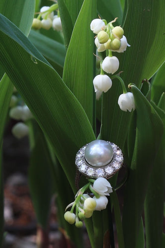 Bague 51 Perle du passé : une bague de fiançailles sertie de diamants datant des années 1930 58 Facettes 16046-0020