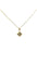 Collier en or jaune avec pendentif , diamants taille princesse