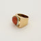 Bague 47 Bague Or jaune 18k (750 millièmes) et Platine Coral 58 Facettes FOU1198