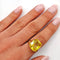 Bague 57 Bague en or jaune et saphir jaune 58 Facettes