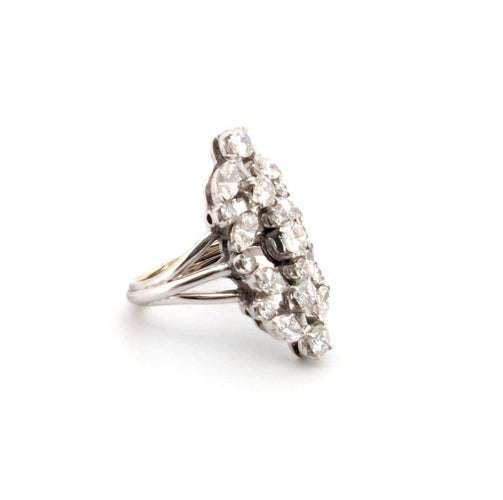 Bague Bague en or blanc avec diamants 58 Facettes